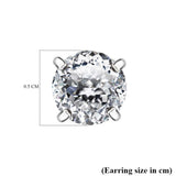 Round Cut Cubic Zirconia in 925 Sterling Silver Earrings 6