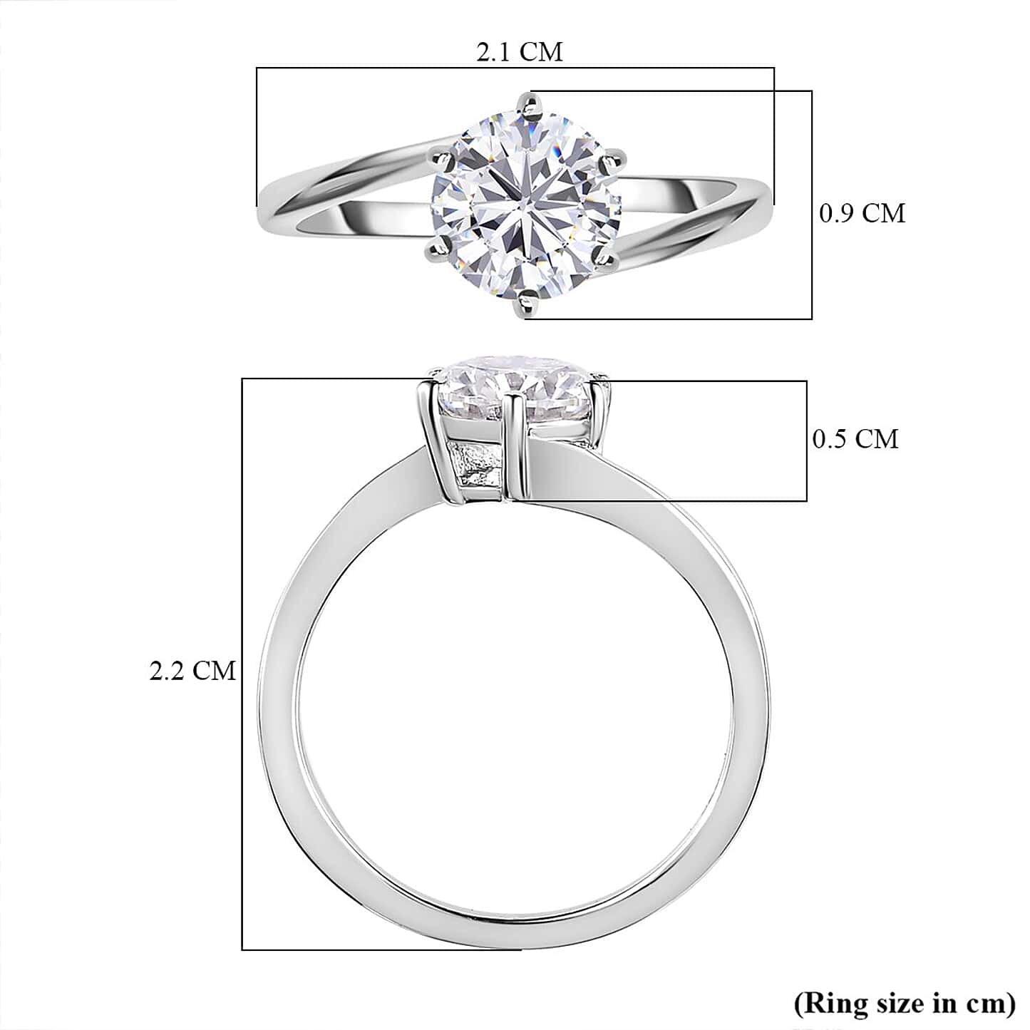 Round Cut Swirl Style Cubic Zirconia in 925 Sterling Silver TJC050 6