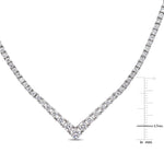 Round Cut Cubic Zirconia in 925 Sterling Silver Necklace 2