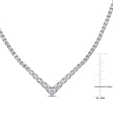 Round Cut Cubic Zirconia in 925 Sterling Silver Necklace 2