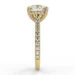 Stunning 2.40 CT Cushion Moissanite Engagement Ring with Hidden Halo & Pave Design 3