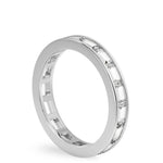 Stunning 0.50 CT Baguette Moissanite Stones Channel Full Eternity Wedding Band 2