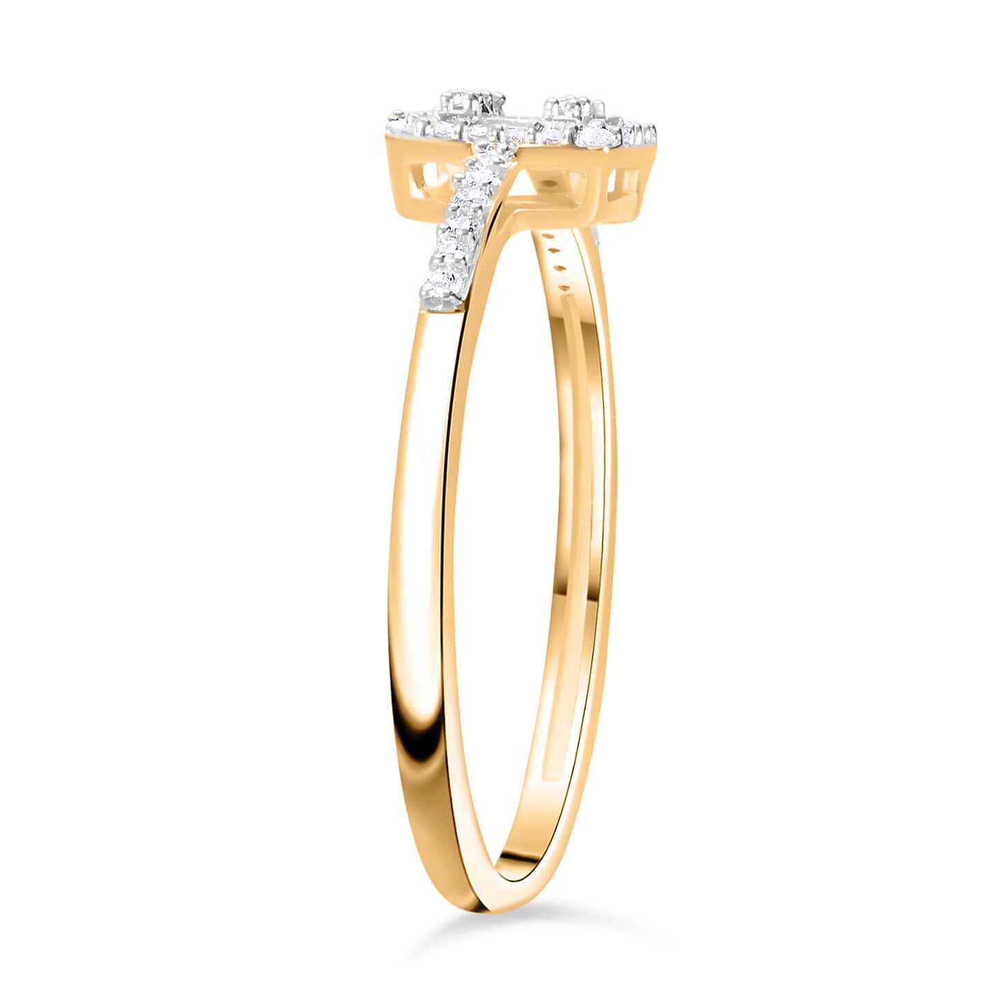 Round Cut Cubic Zirconia in 925 Sterling Silver Ring 4