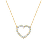 1.44 TCW Round Aquamarine Lab Made Diamond- March Birthstone Necklace 1