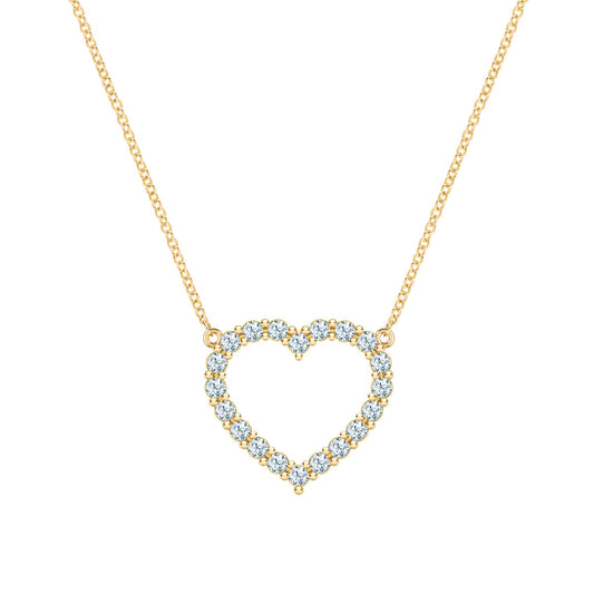 1.44 TCW Round Aquamarine Lab Made Diamond- March Birthstone Necklace 1