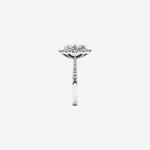 Stunning 0.93 TCW Round Moissanite Engagement Ring With Halo & Pave Design 3