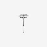 Stunning 0.93 TCW Round Moissanite Engagement Ring With Halo & Pave Design 3