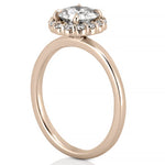 Stunning 0.50-1.50 CT Round Moissanite Engagement Ring With Halo Design 9