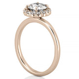 Stunning 0.50-1.50 CT Round Moissanite Engagement Ring With Halo Design 9
