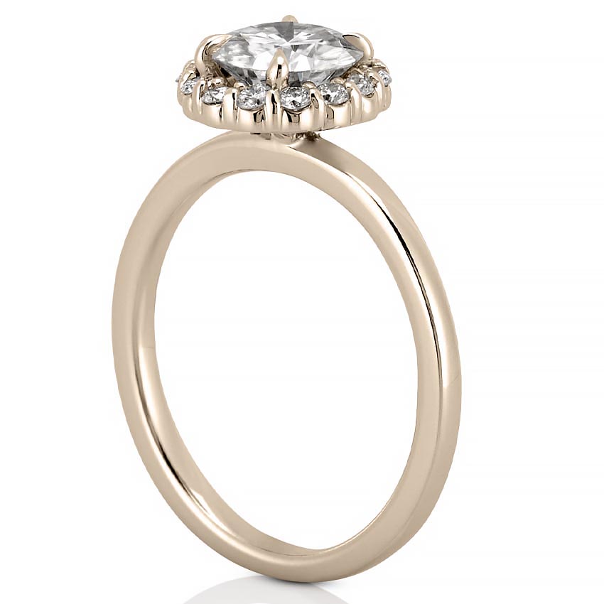 Stunning 0.50-1.50 CT Round Moissanite Engagement Ring With Halo Design 9