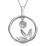 Round Cut Cubic Zirconia in 925 Sterling Silver Necklace 5