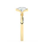 Stunning 2.0 CT Round Moissanite Engagement Ring with Half Bezel Design 4