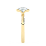 Stunning 2.0 CT Round Moissanite Engagement Ring with Half Bezel Design 4
