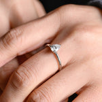 Stunning 3.0 CT Pear Moissanite Engagement Ring with Solitaire Design 9