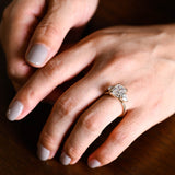 Stunning 1.0 - 2.0 CT Emerald Moissanite Engagement Ring with Three Stone Design 7