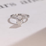 Stunning 1.0 - 2.0 CT Pear Moissanite Engagement Ring with Pave Design 1