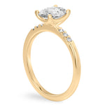 Stunning 1.0- 2.0 CT Oval Moissanite Engagement Ring with Pave Design 2