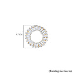 Round Cut Cubic Zirconia in 925 Sterling Silver Earrings 6