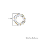 Round Cut Cubic Zirconia in 925 Sterling Silver Earrings 6