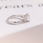 Stunning 1.0 - 2.0 CT Asscher Moissanite Engagement Ring With Twisted Pave Design 9