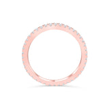 Stunning 0.4 TCW Round Moissanite Stone In Full Eternity Wedding Band 3