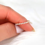 Stunning 0.55 TCW Round Moissanite Stones Half Eternity Wedding Band 4