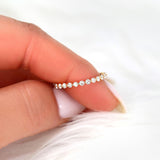 Stunning 0.55 TCW Round Moissanite Stones Half Eternity Wedding Band 4