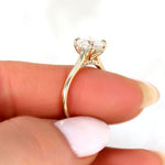 Stunning 2.0 CT Round Moissanite Engagement Ring with Hidden Halo Design 7