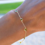 1.75 TCW Round Peridot Lab Made Diamond- August Birthstone Bracelet 3