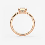 Emerald Bezel Lab Grown Diamond Engagement Ring