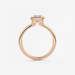 Emerald Bezel Lab Grown Diamond Engagement Ring