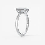 Emerald Bezel Lab Grown Diamond Engagement Ring