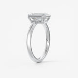 Emerald Bezel Lab Grown Diamond Engagement Ring
