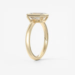 Emerald Bezel Lab Grown Diamond Engagement Ring