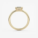 Emerald Bezel Lab Grown Diamond Engagement Ring