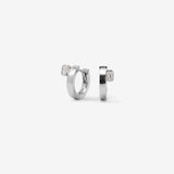 0.2 TCW Emerald Lab Grown Diamond Hoop Earrings