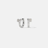 0.42 TCW Round and Emerald Lab Grown Diamond Hoop Earrings