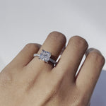 Stunning 2.61 CT Cushion Moissanite Engagement Ring with Pave Design 3