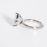 Stunning 3.0 CT Pear Cut Moissanite Engagement Ring with Pave Design 3