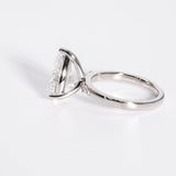 Stunning 3.0 CT Pear Cut Moissanite Engagement Ring with Pave Design 3