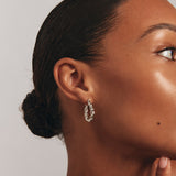 Round Cut Cubic Zirconia in 925 Sterling Silver Earrings 2