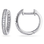 Round Cut Cubic Zirconia in 925 Sterling Silver Earrings 6