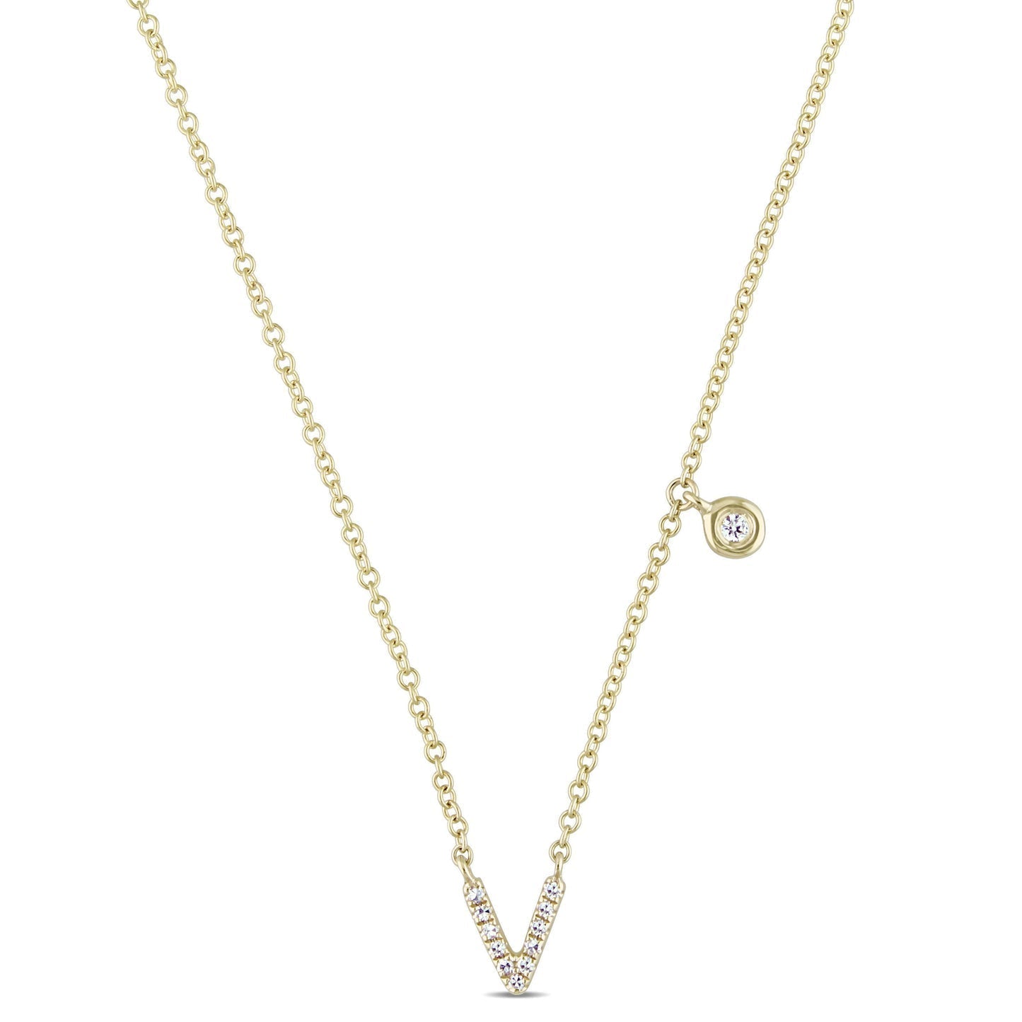 Round Cut Cubic Zirconia in 925 Sterling Silver Necklace 8