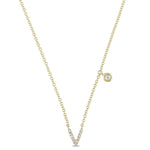 Round Cut Cubic Zirconia in 925 Sterling Silver Necklace 12