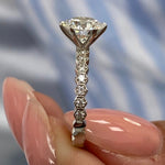 Classic 1.50 CT Round Moissanite Engagement Ring with Pave Design 6