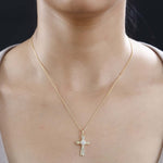 Round Cut Cubic Zirconia in 925 Sterling Silver Necklace 2