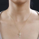 Round Cut Cubic Zirconia in 925 Sterling Silver Necklace 2