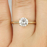 Stunning 1 CT Round Moissanite Engagement Ring With Solitaire Design 5