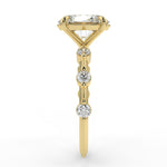 Stunning 2.11 CT Oval Moissanite Engagement Ring with Dainty Pave Design 3