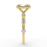 Stunning 2.11 CT Oval Moissanite Engagement Ring with Dainty Pave Design 3